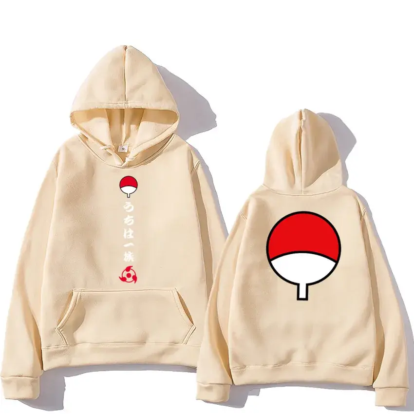 Naruto Sasuke Orange Hoodie Set for Men - Image 14