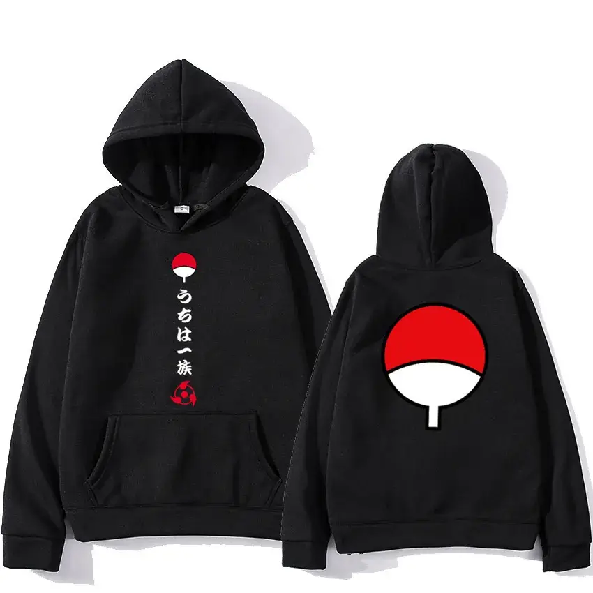 Naruto Sasuke Orange Hoodie Set for Men - Image 7