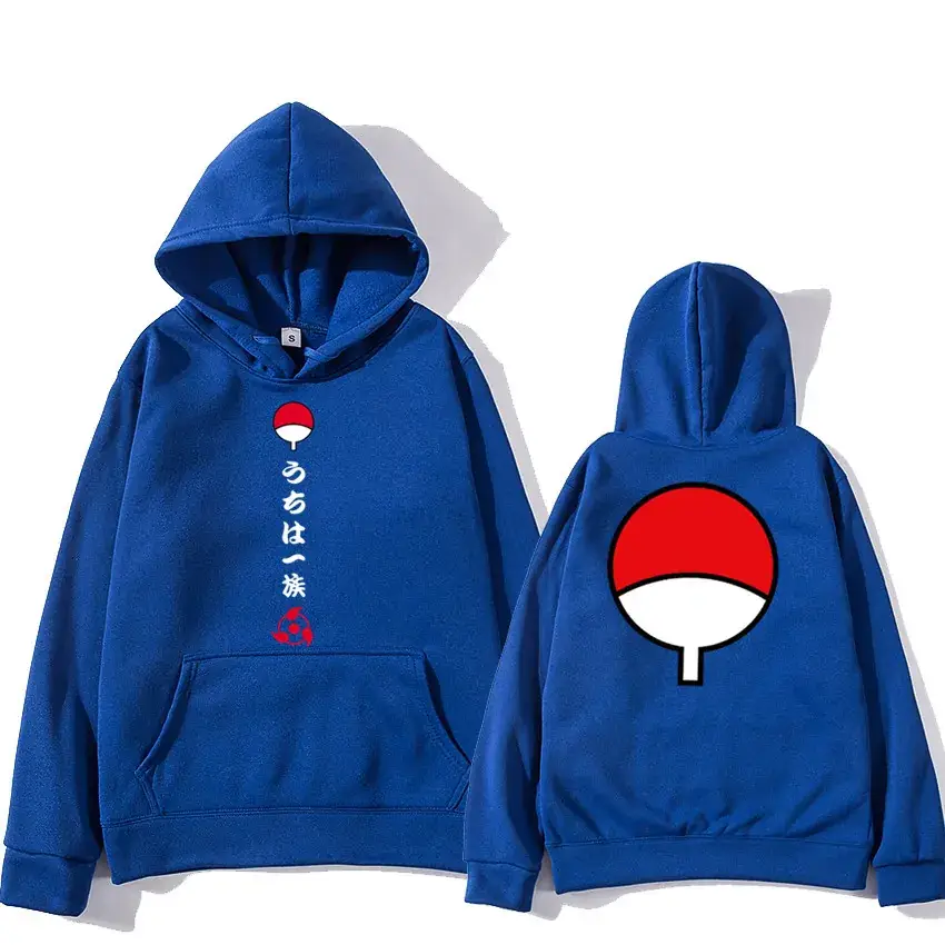 Naruto Sasuke Orange Hoodie Set for Men - Image 8