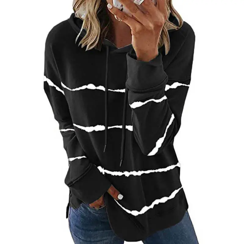 Women's 2020 Striped Hooded Sweat Top - Image 5