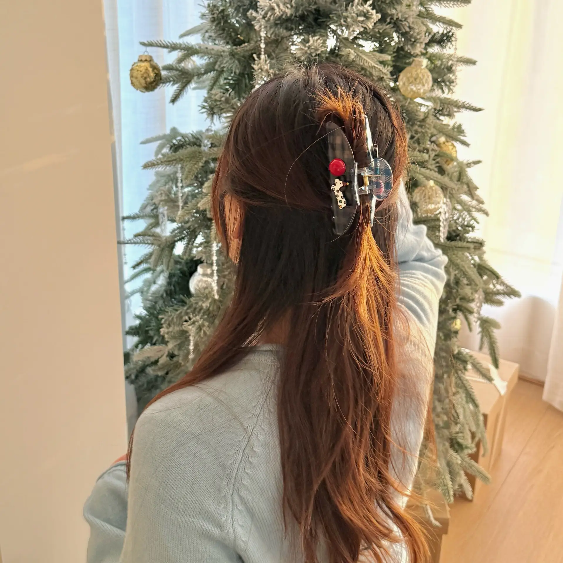 Sweetie Dog Plaid Hair Clips for Girls - Image 9