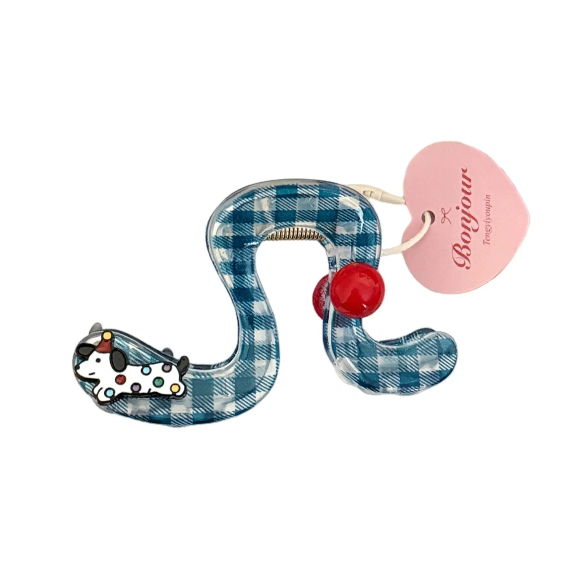 Sweetie Dog Plaid Hair Clips for Girls - Image 10