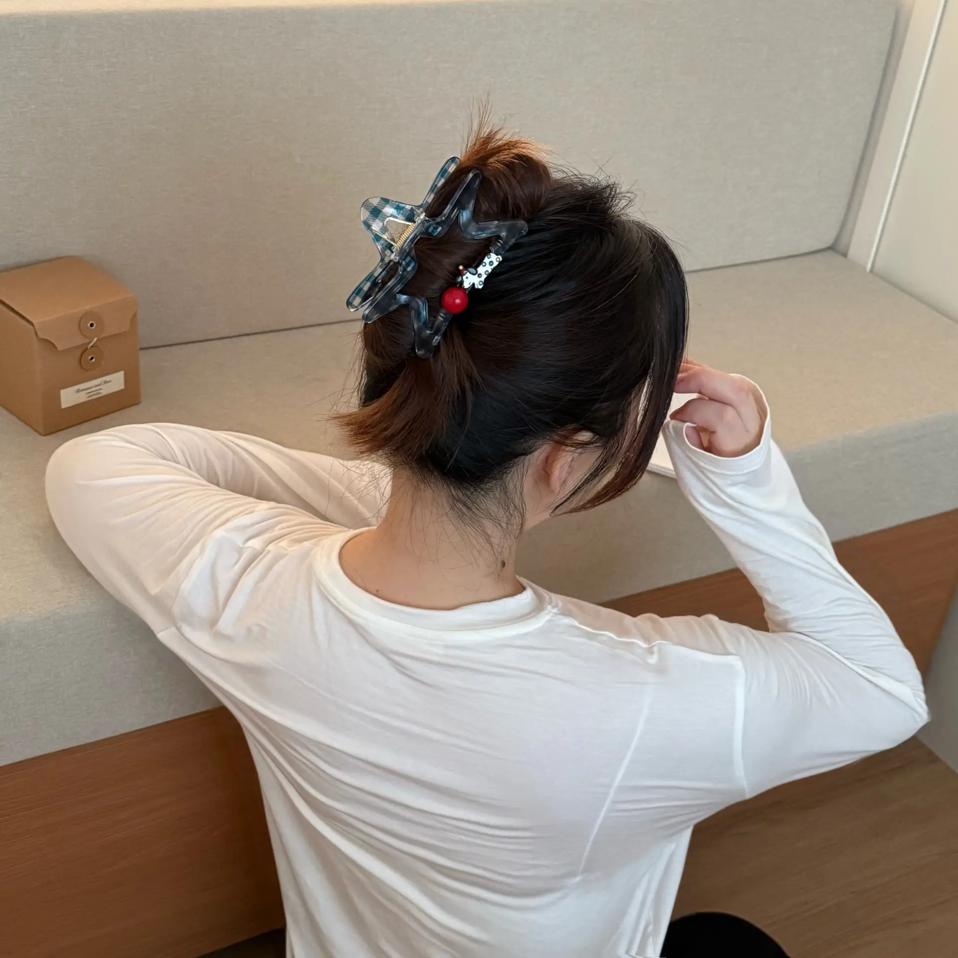 Sweetie Dog Plaid Hair Clips for Girls — feature 8