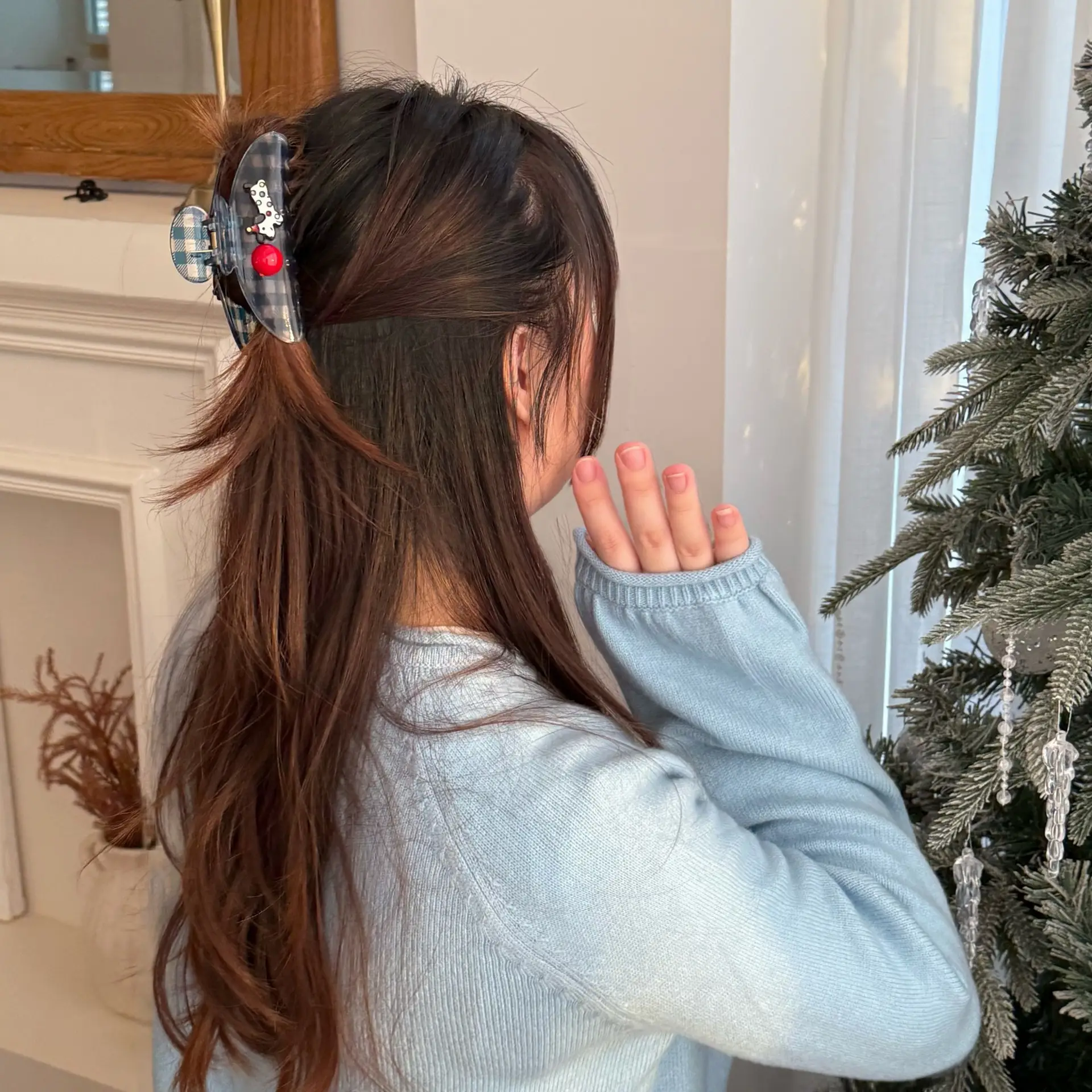 Sweetie Dog Plaid Hair Clips for Girls — feature 9