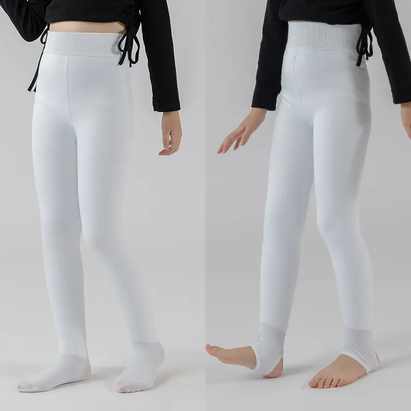 Autumn Winter Girls Fleece Leggings High Elastic Warm