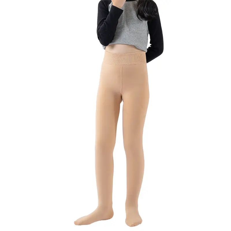 Autumn Winter Girls Fleece Leggings High Elastic Warm