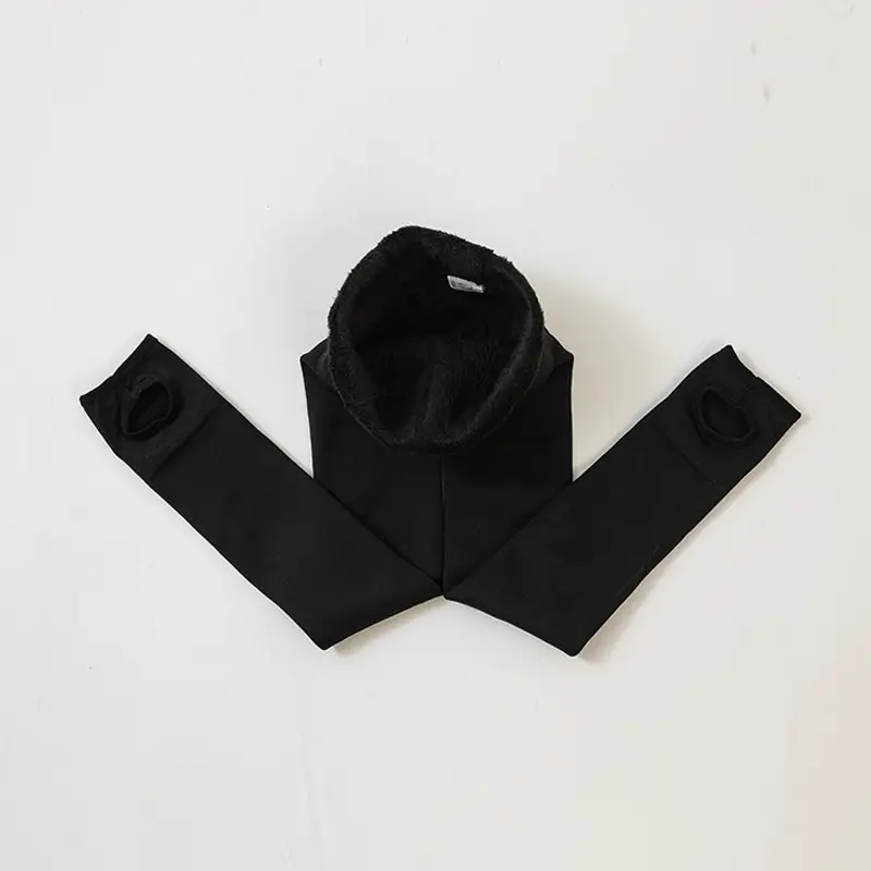 Autumn Winter Girls Fleece Leggings High Elastic Warm