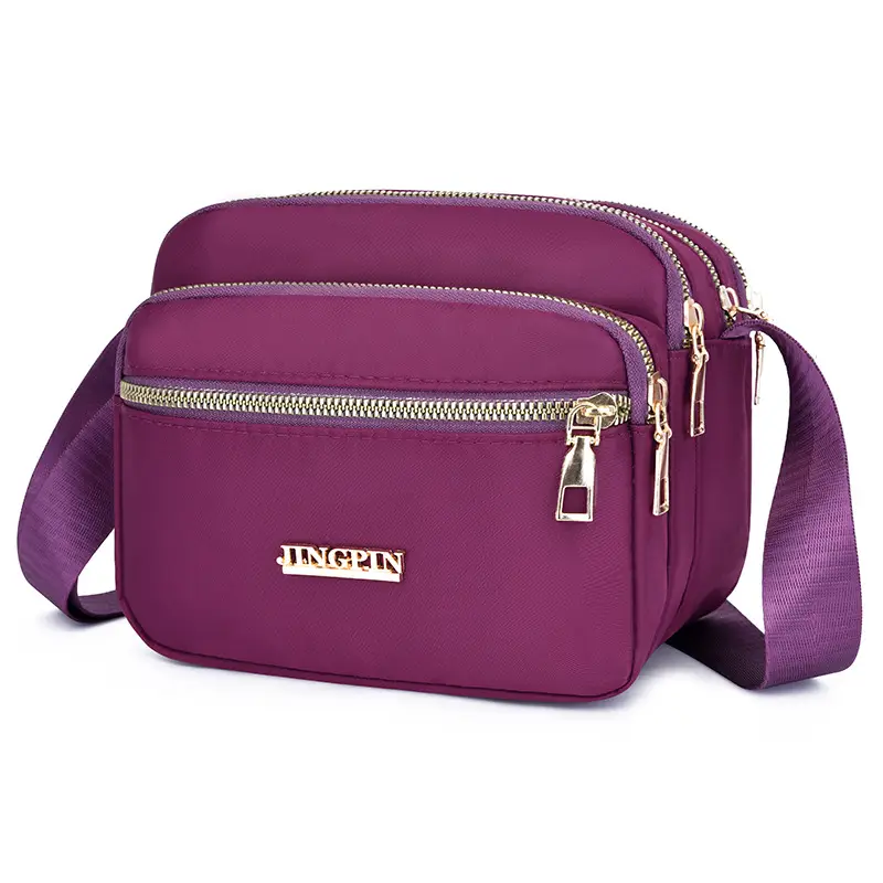 Waterproof Crossbody Bag for Women Purple Nylon - Image 7