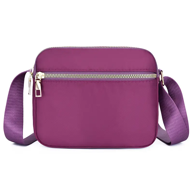 Waterproof Crossbody Bag for Women Purple Nylon - Image 9