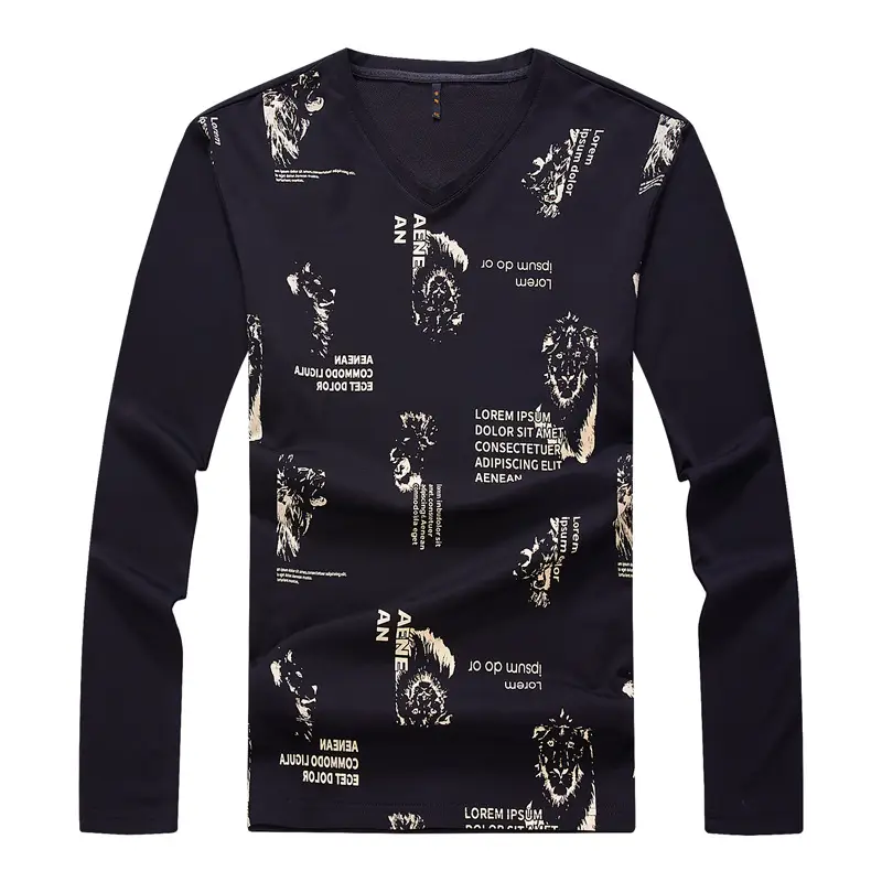 2020 Long Sleeve Printed T-Shirt Black Extra Large - Image 6