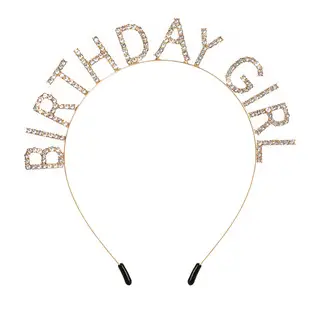 Happy Birthday Headband with Alloy Letters — feature 1