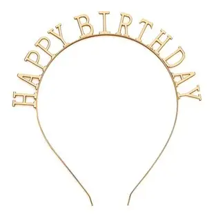 Happy Birthday Headband with Alloy Letters — feature 15