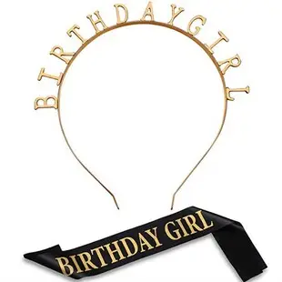 Happy Birthday Headband with Alloy Letters — feature 27