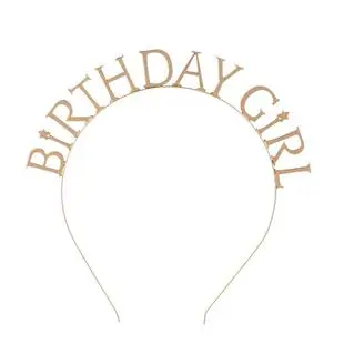 Happy Birthday Headband with Alloy Letters — feature 5