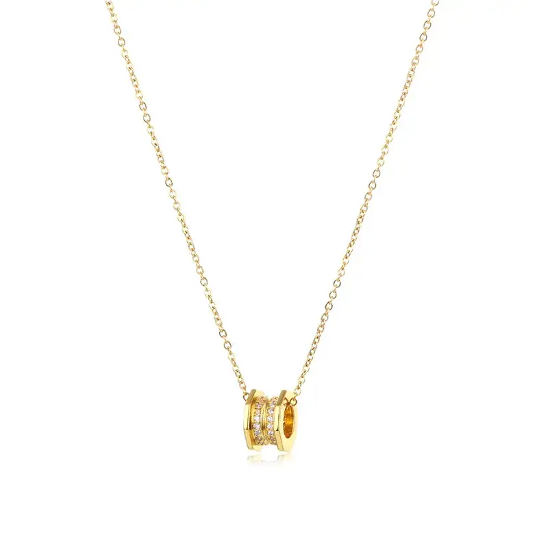 Gold Titanium Necklace for Women with Little Red Riding Book Design - Image 5