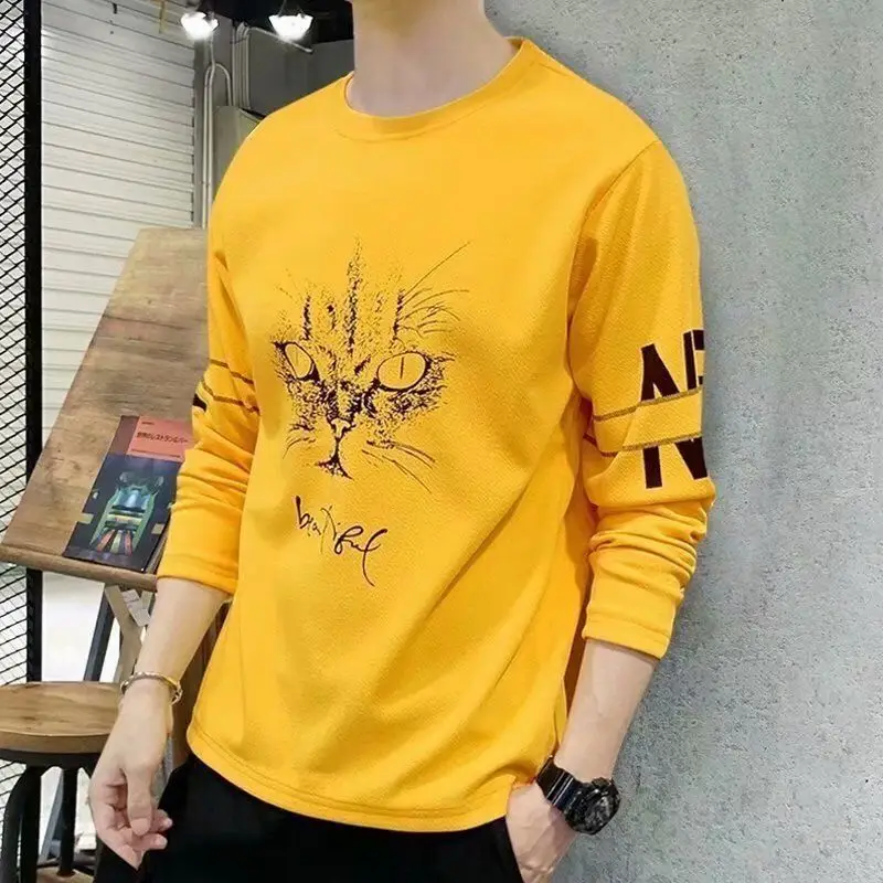 New Boys Long Sleeve Printed T-Shirt Yellow Snapback