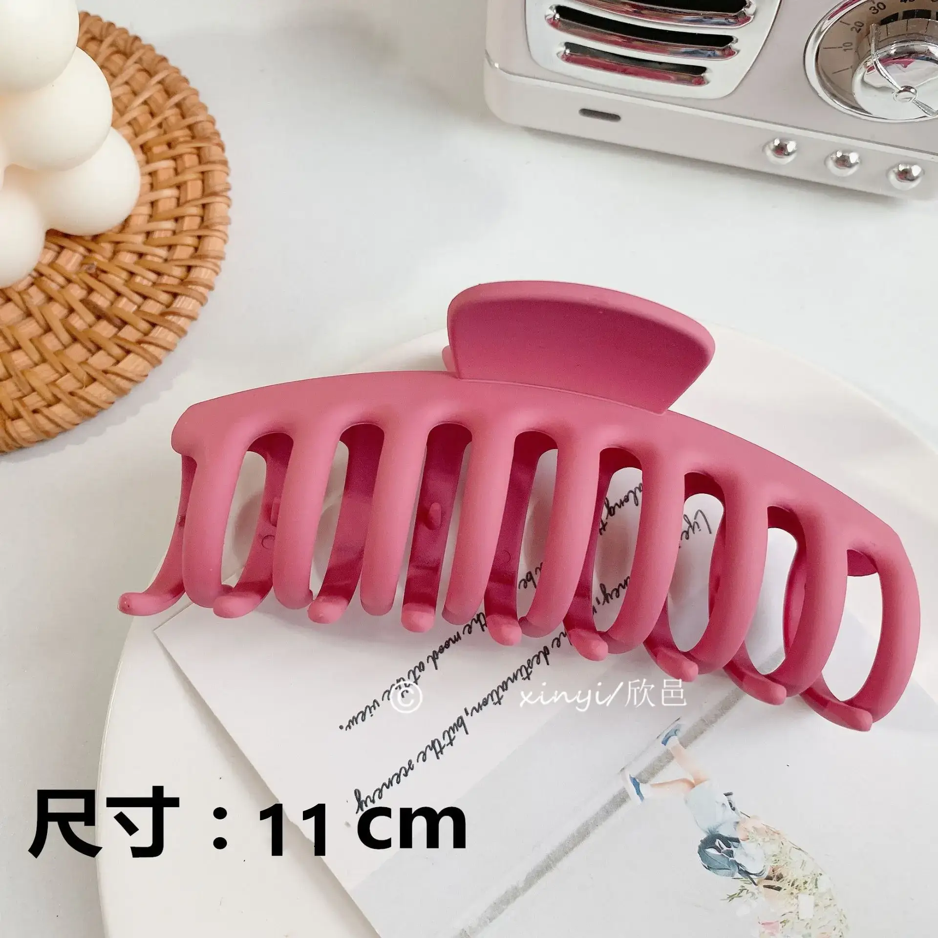 Green Large Hair Clip for Back of Head Korean Style