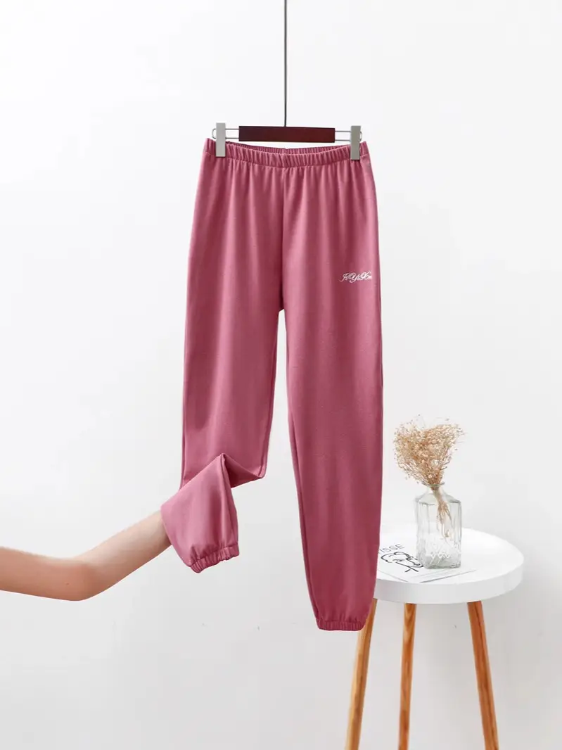 Women's Warm Wide Leg Pants Brown Casual Sports Wear
