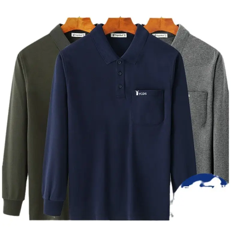 Middle-aged Dad Long Sleeve Cotton T-Shirt Green - Image 42