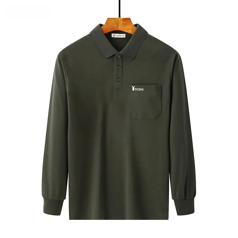 Middle-aged Dad Long Sleeve Cotton T-Shirt Green - Image 18