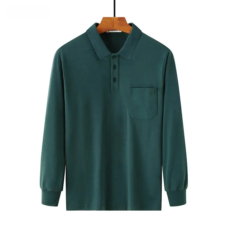 Middle-aged Dad Long Sleeve Cotton T-Shirt Green - Image 21