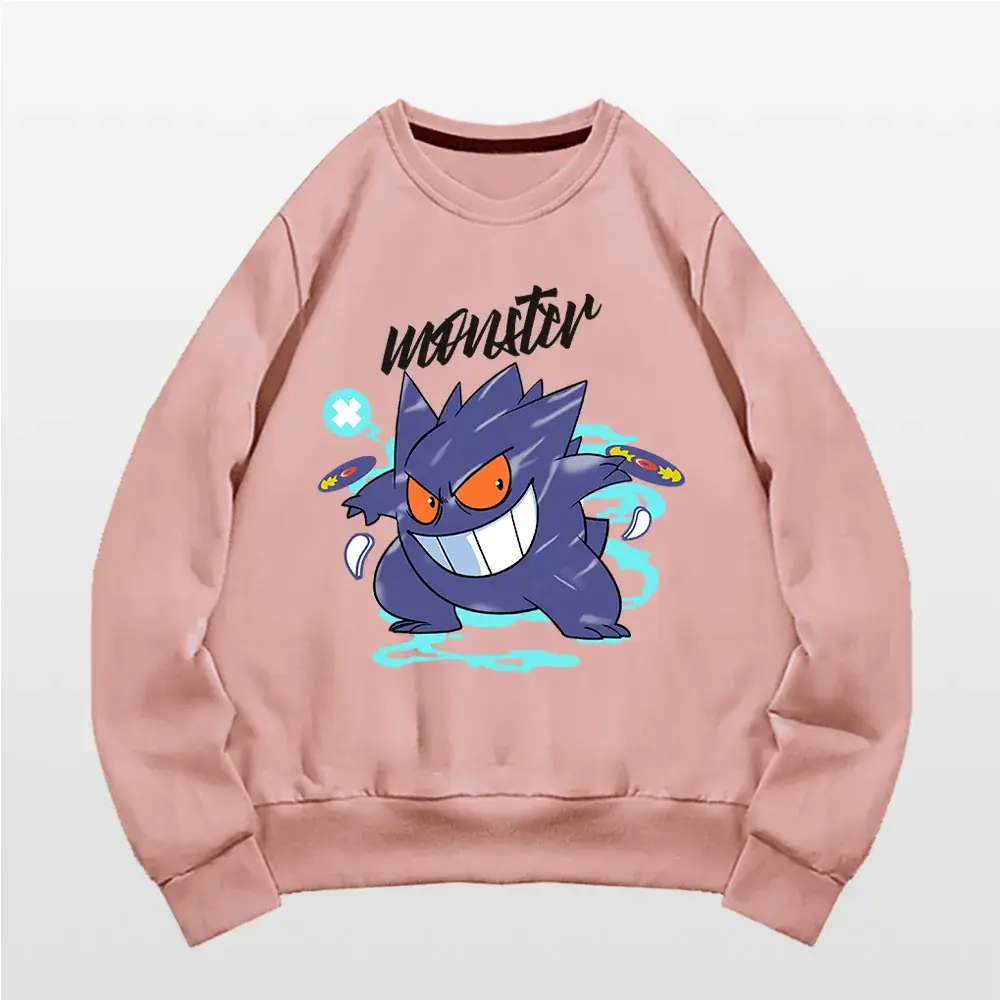 Men's Pink Unwrutter Pokemon Crewneck Sweatshirt - Image 7