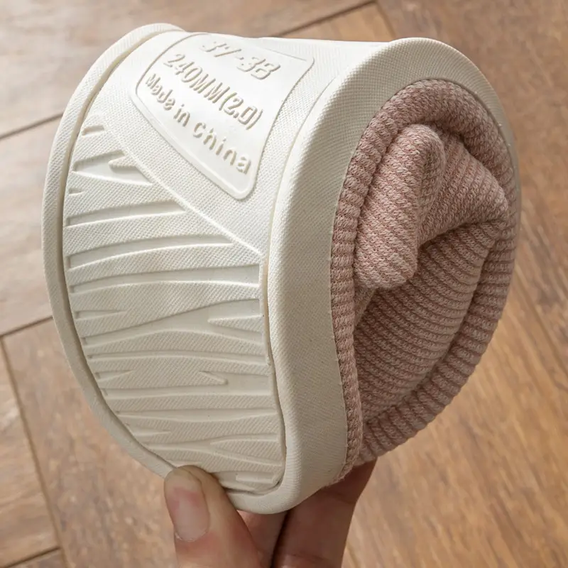 Factory wholesale autumn and winter Japanese warm cotton slippers household indoor men and women couples plus velvet non-slip moon slippers