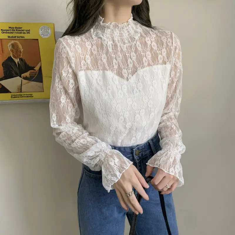 2024 Lace Velvet Top with Double Layer & Large Size - Image 6