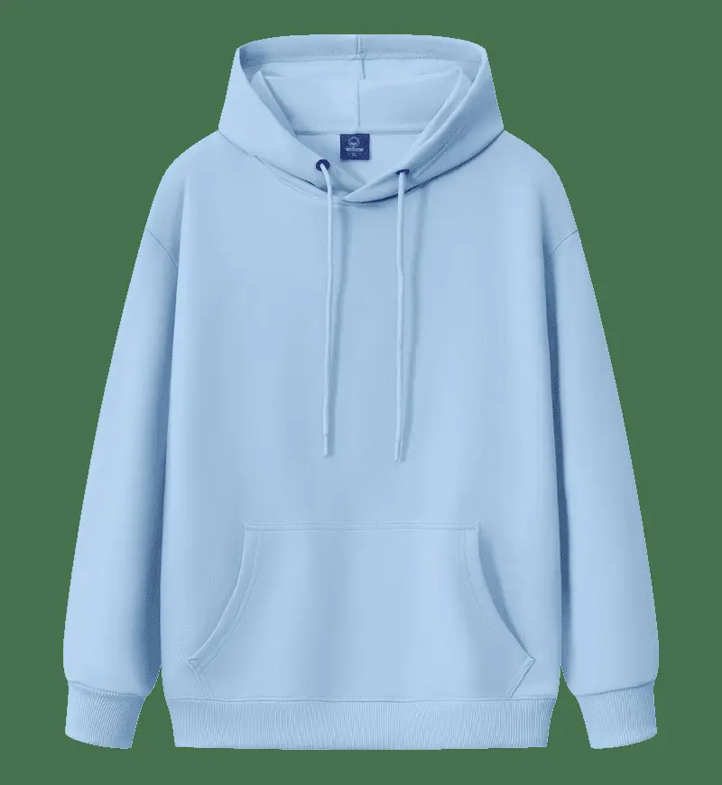 Grey Cotton Hooded Sweatshirt with Drawstring Cap - Image 10