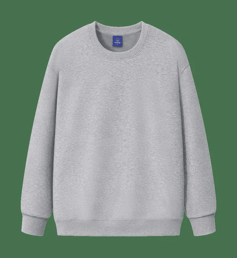 Grey Cotton Hooded Sweatshirt with Drawstring Cap - Image 15