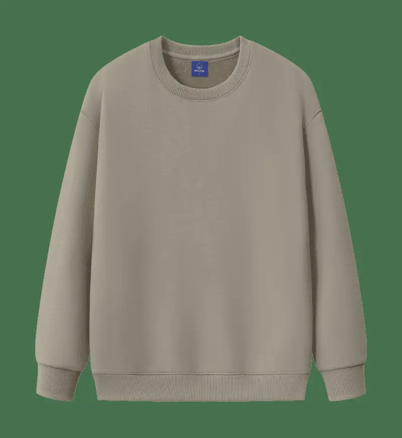 Grey Cotton Hooded Sweatshirt with Drawstring Cap - Image 20