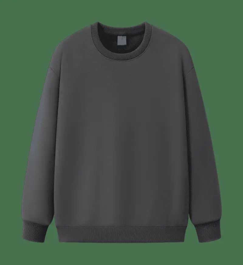 Grey Cotton Hooded Sweatshirt with Drawstring Cap - Image 21