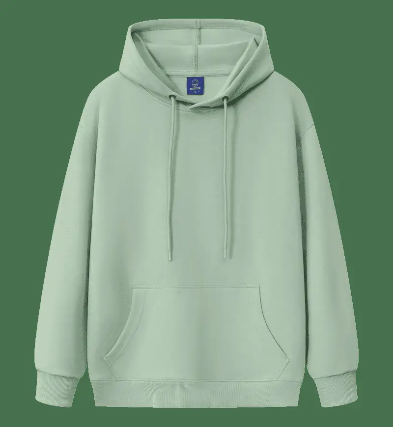 Grey Cotton Hooded Sweatshirt with Drawstring Cap - Image 3