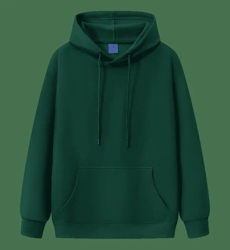 Grey Cotton Hooded Sweatshirt with Drawstring Cap - Image 9