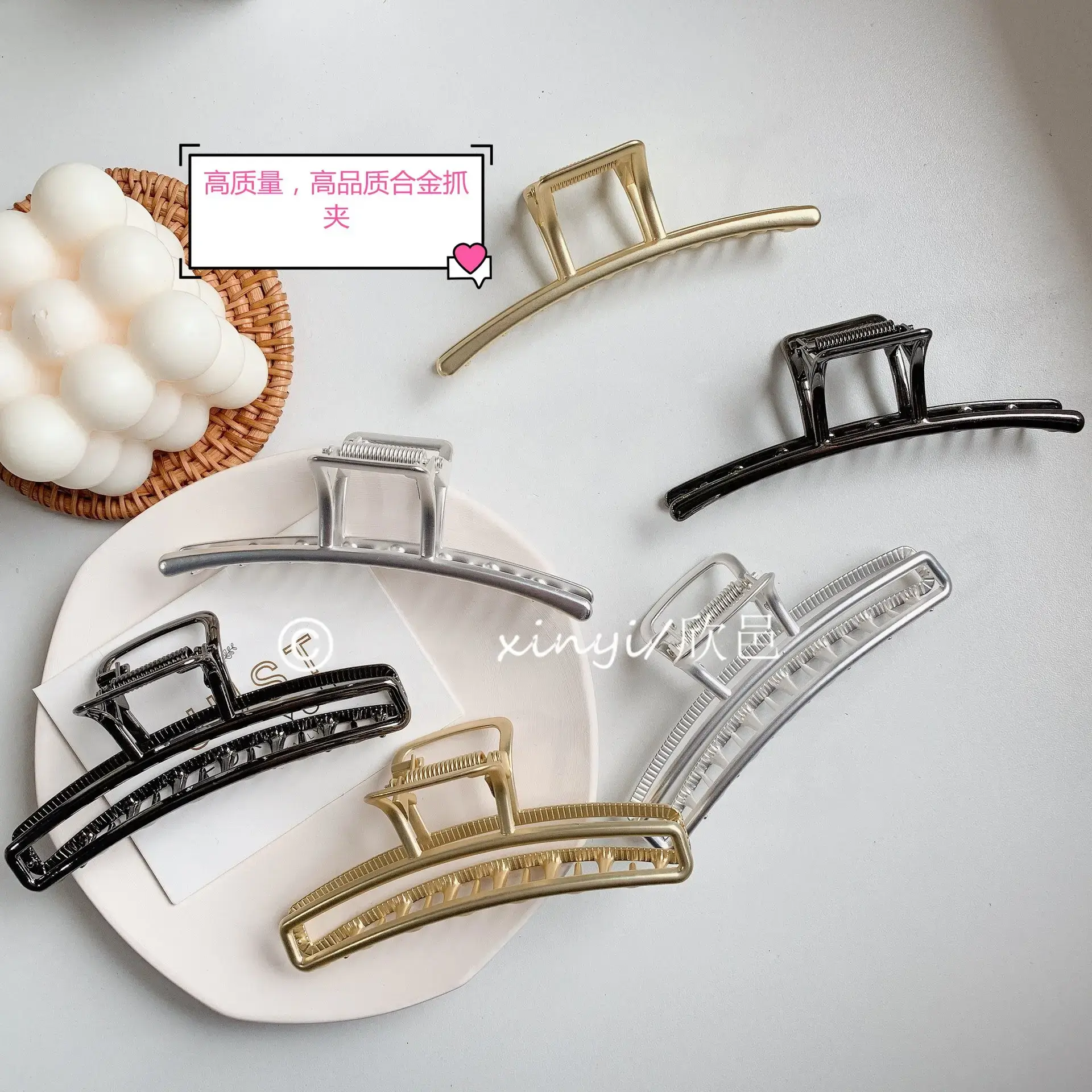 Korean Retro Geometric Metal Hairclip All-Match - Image 5