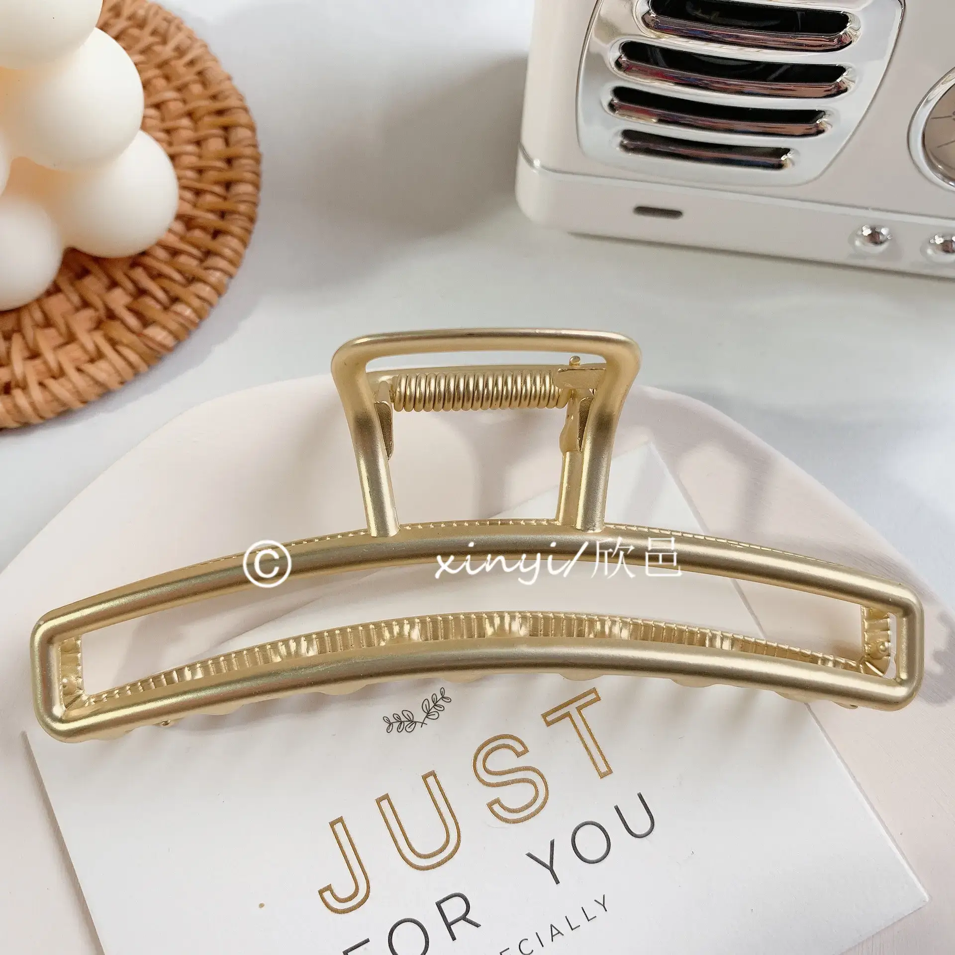 Korean Retro Geometric Metal Hairclip All-Match - Image 4