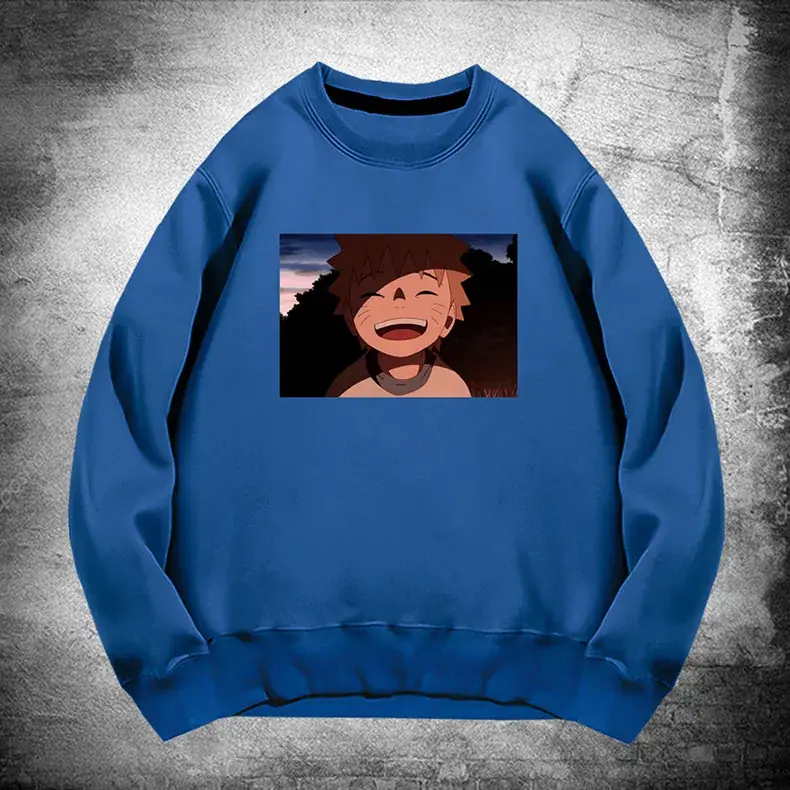 Naruto Graphic Cotton Crewneck Sweater Black