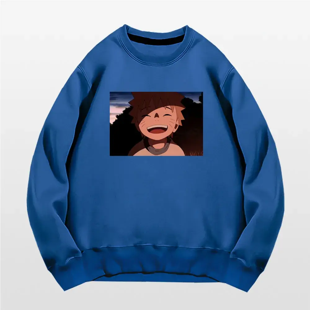 Naruto Graphic Cotton Crewneck Sweater Black