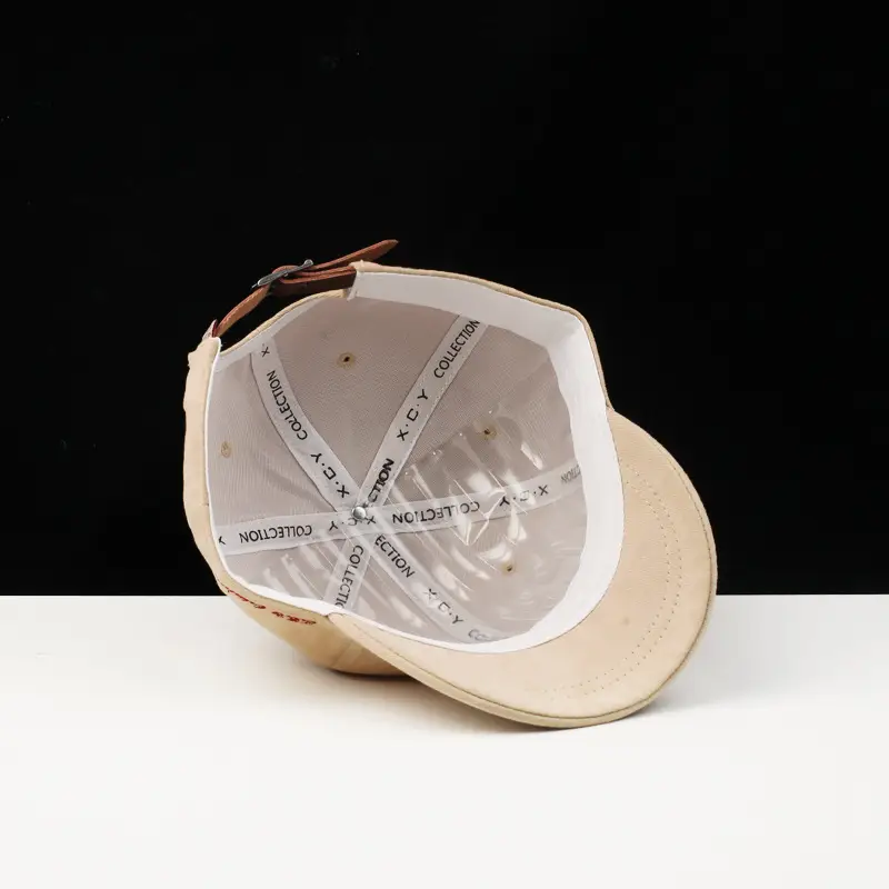 Women's Cotton Baseball Cap Beige Korean Style — feature 5