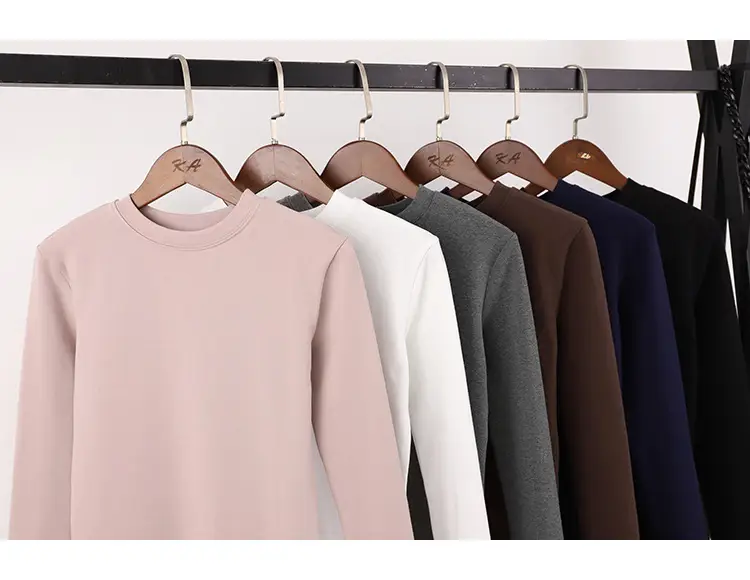 Women Brown Long Sleeve Slim Fit T-Shirt — feature 39