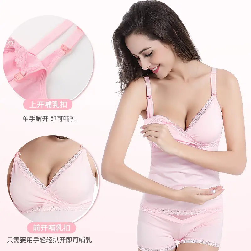 Pure Cotton Postpartum Nursing Bra Maternal Front Opening Buckle