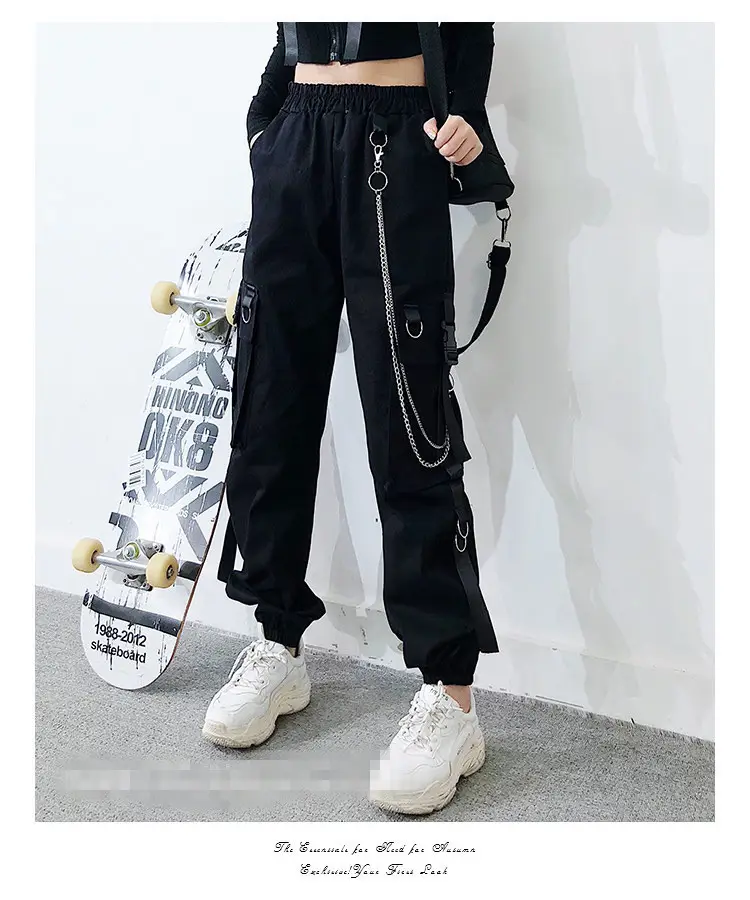 Women Hip Hop Pants Black Slimming Loose Fit — feature 20