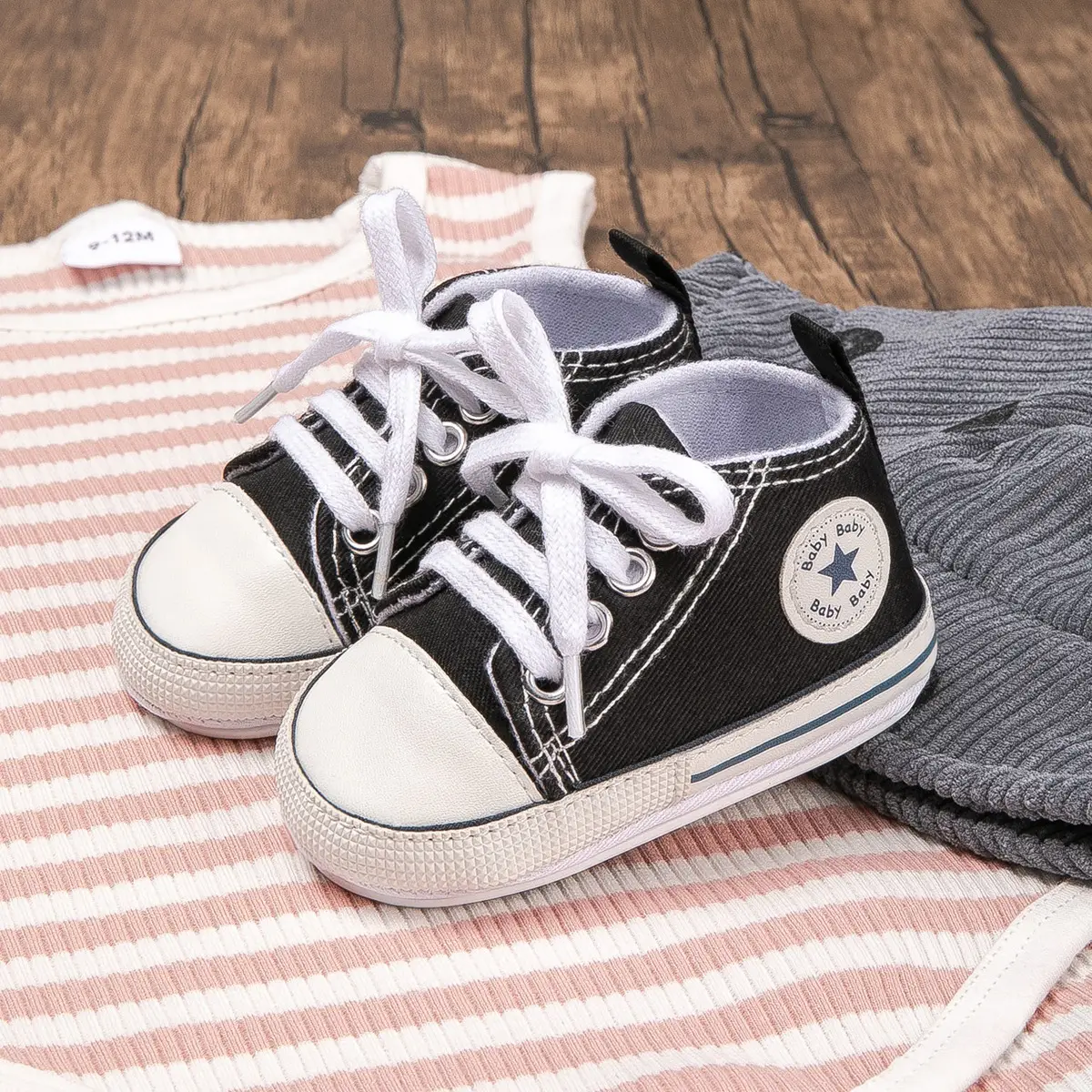 2020 New Baby Canvas Shoes White Non-Slip Rubber