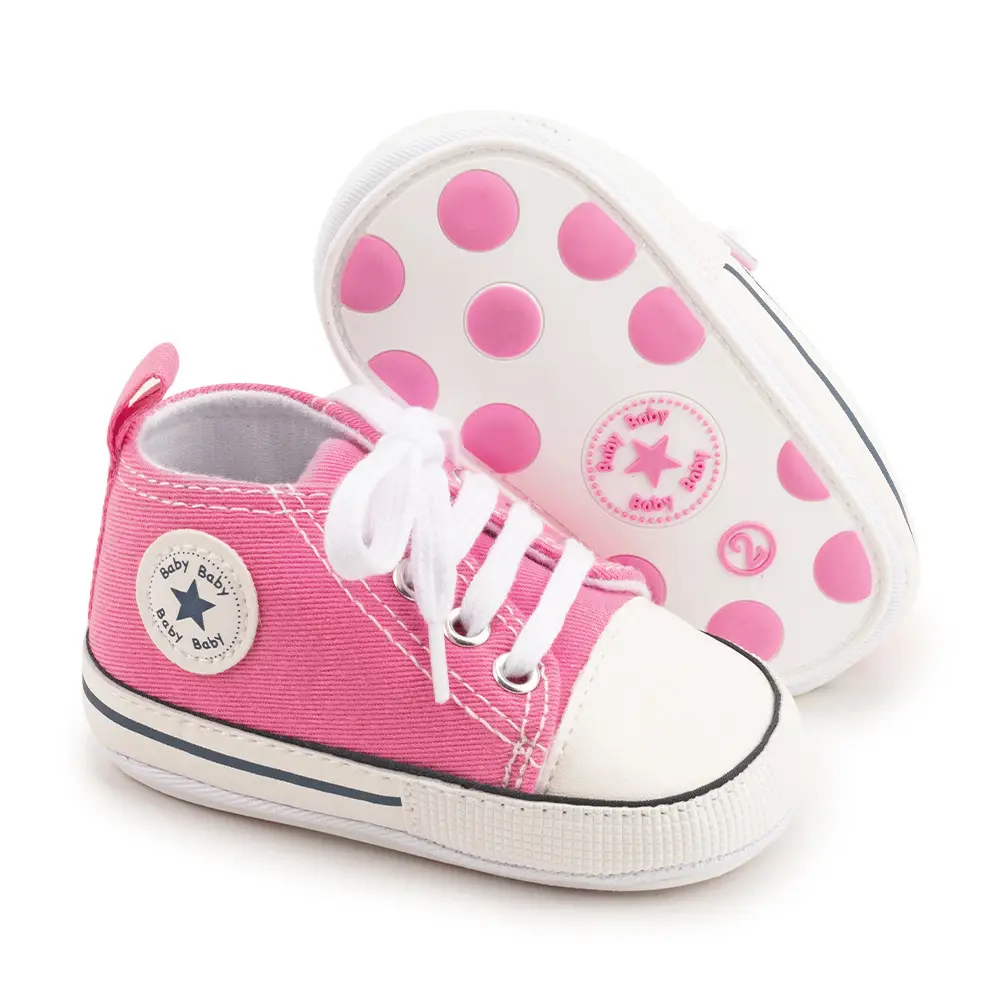 2020 New Baby Canvas Shoes White Non-Slip Rubber