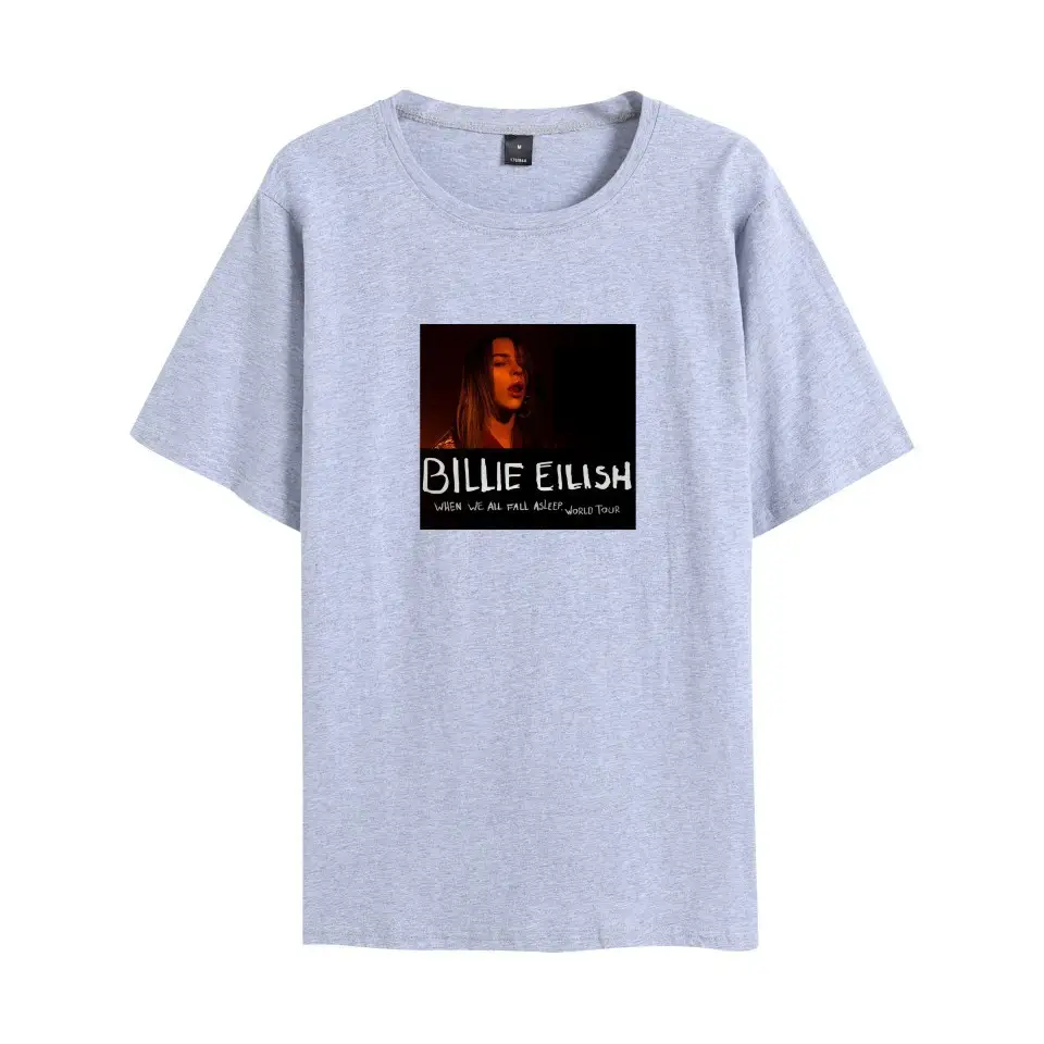 Billie Eilish White Graphic T-Shirt Round Neck Short Sleeve - Image 10