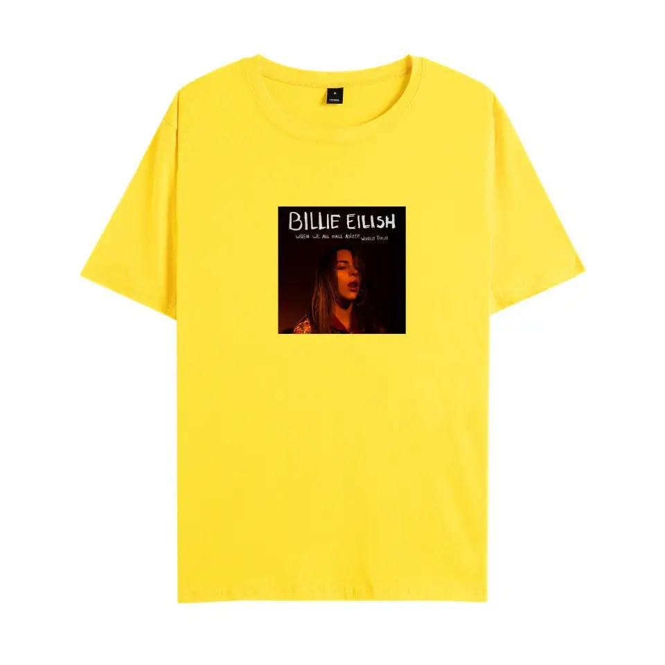 Billie Eilish White Graphic T-Shirt Round Neck Short Sleeve - Image 21