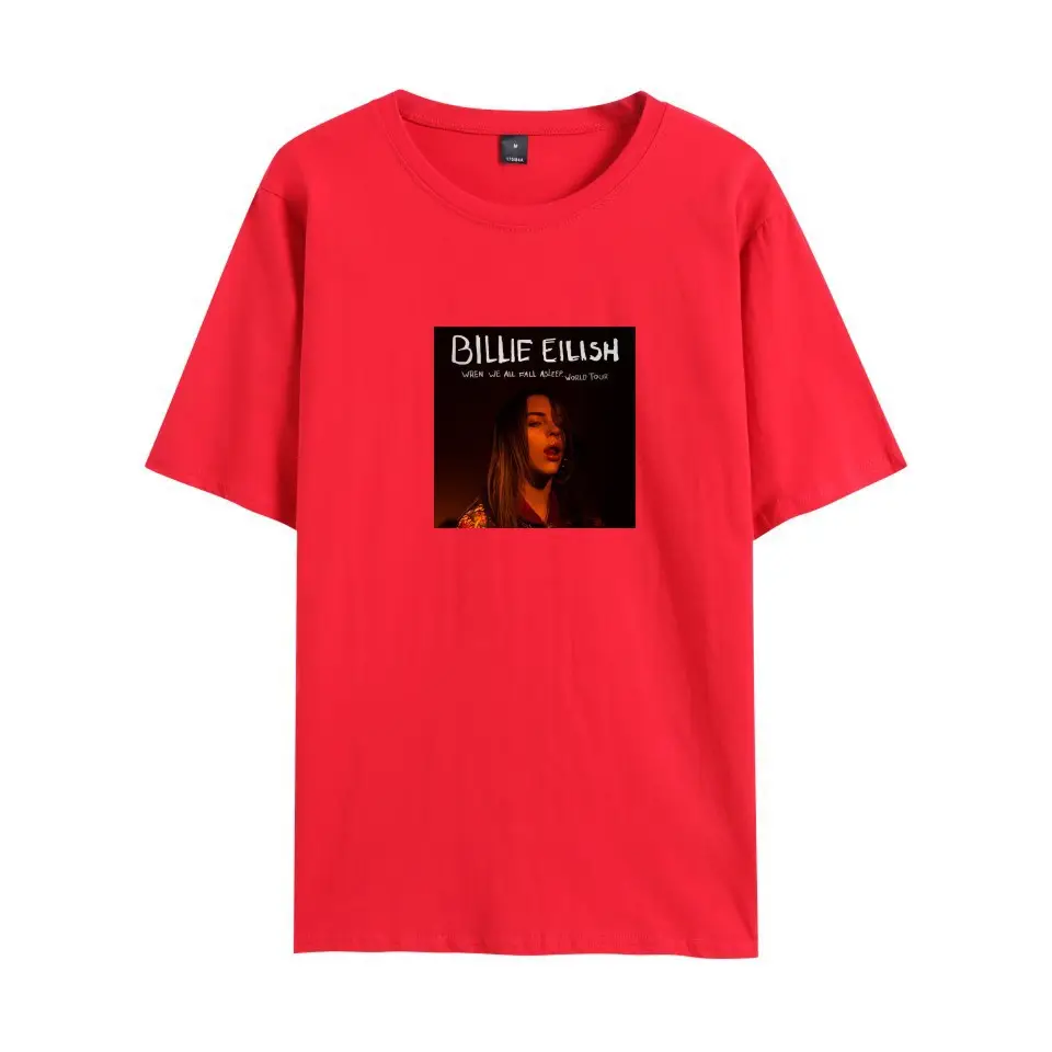 Billie Eilish White Graphic T-Shirt Round Neck Short Sleeve - Image 20