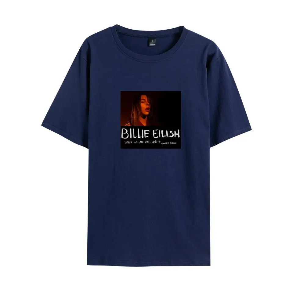 Billie Eilish White Graphic T-Shirt Round Neck Short Sleeve - Image 11