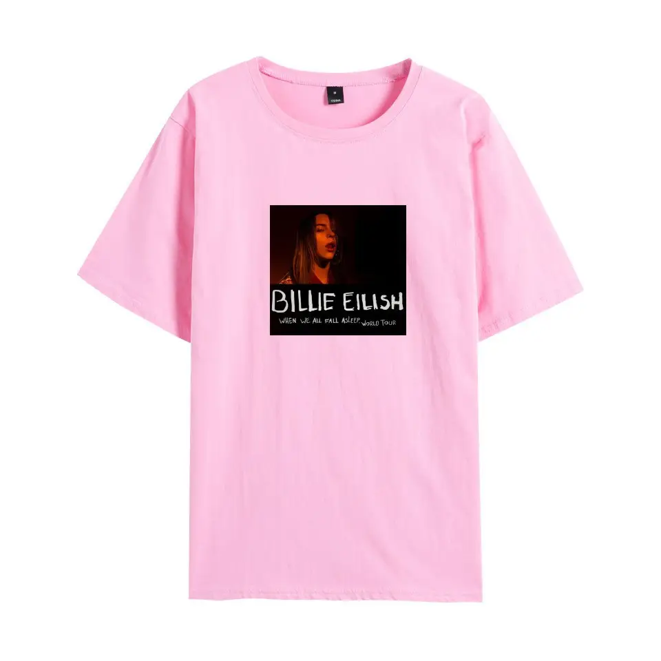 Billie Eilish White Graphic T-Shirt Round Neck Short Sleeve - Image 12