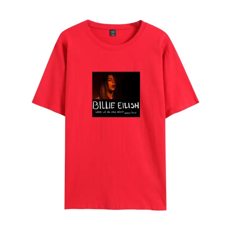 Billie Eilish White Graphic T-Shirt Round Neck Short Sleeve - Image 13